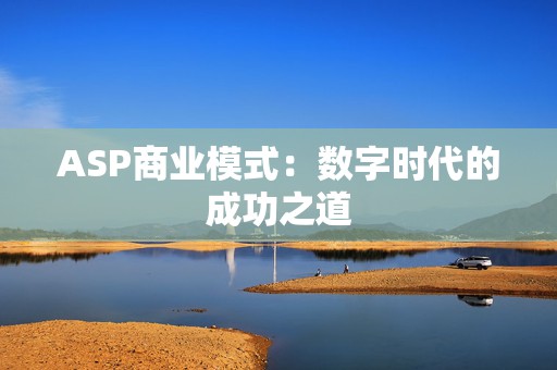 ASP商业模式：数字时代的成功之道
