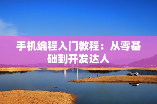 手机编程入门教程：从零基础到开发达人